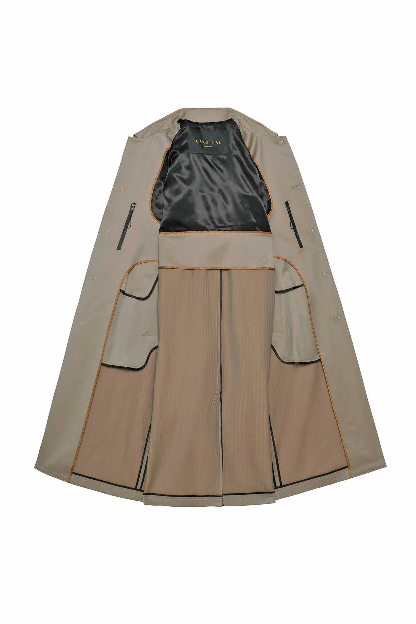 Man Ray Khaki Trench Coat - Image 5
