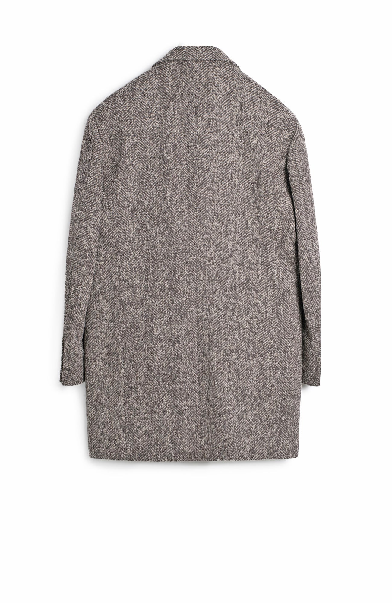 Sherwood Taupe Herringbone Wool & Alpaca Topcoat - Image 5